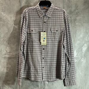 TAILOR VINTAGE Men's Airotec Performance Purple Gingham Long-Sleeve Button-Up